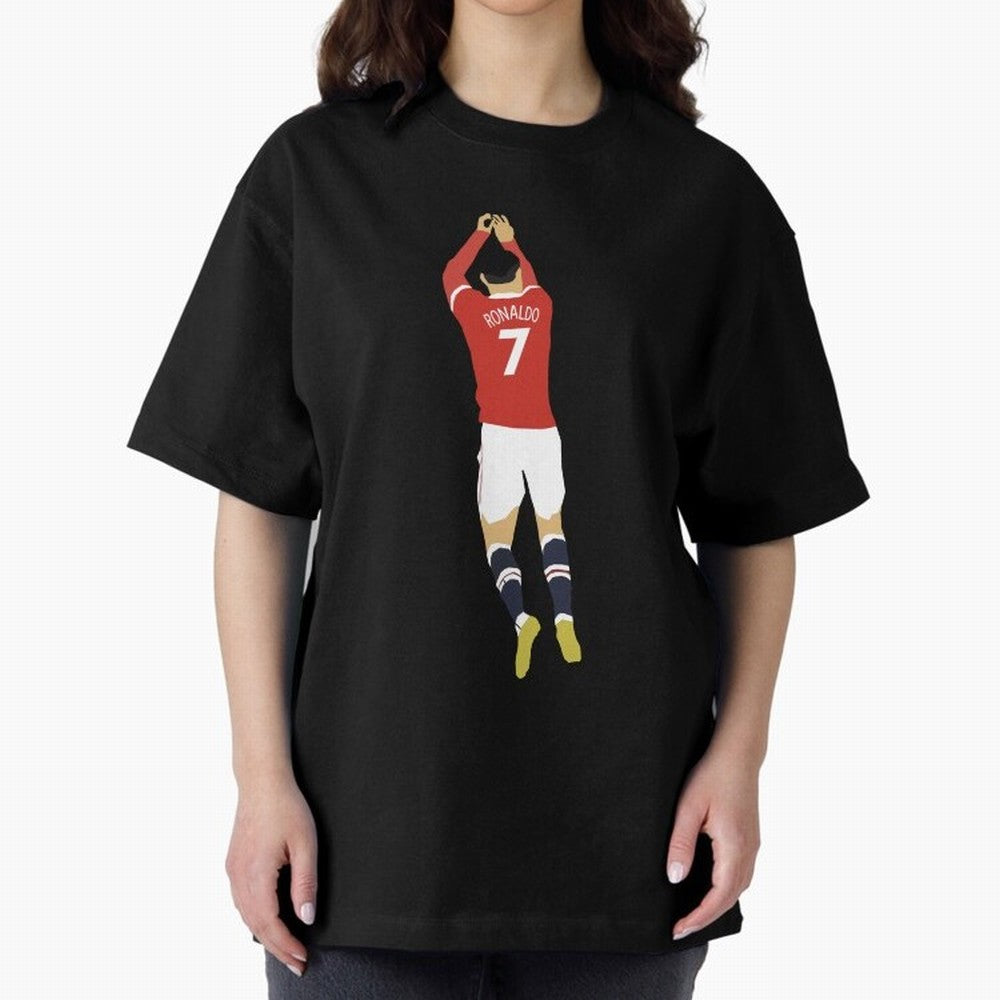 Cristiano Ronaldo Oversized T-Shirt Celebrate FIFA World Cup 2026 Spirit, Inspired by Argentina, France and Brazil, Neymar, Global Supporter Spirit, Legendary Goals, National Colors and Tournament Celebration; Ideal for Passionate Fans Who Love