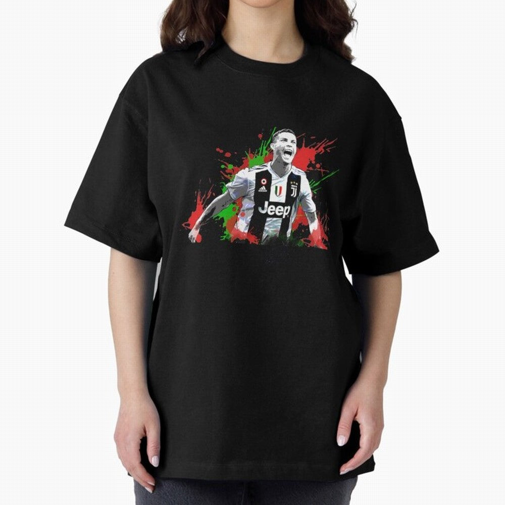 Cristiano Ronaldo Oversized T-Shirt Bring Stadium Energy to Match Day Hype around FIFA World Cup 2026 USA Canada Mexico, Haaland and Mbappe, Brazil, Goal Celebration Energy, Supporter Heritage, Football Icons and Worldwide Tournament Joy; Great for