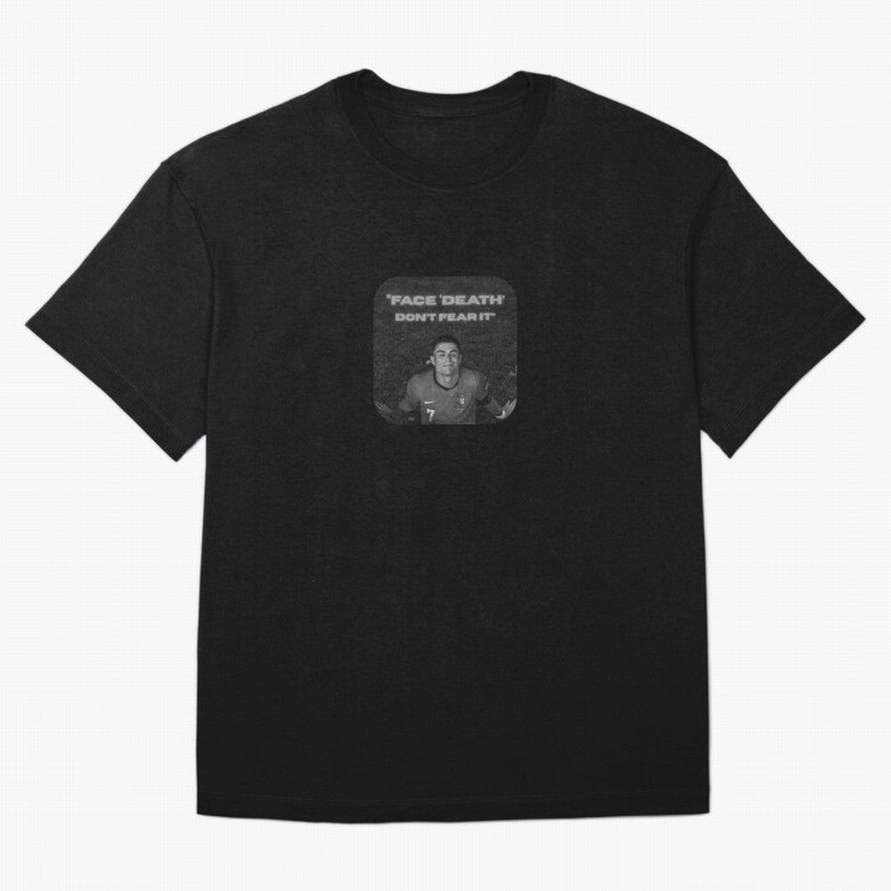CR7 Fearless Icon Oversized T-Shirt Support Your Favorite Stars during FIFA World Cup 2026 Group Stage for Fans of Mbappe and France and Portugal, Bringing Vintage Soccer Flavor, Modern Football Stars, National Flags and Final Night Emotion;