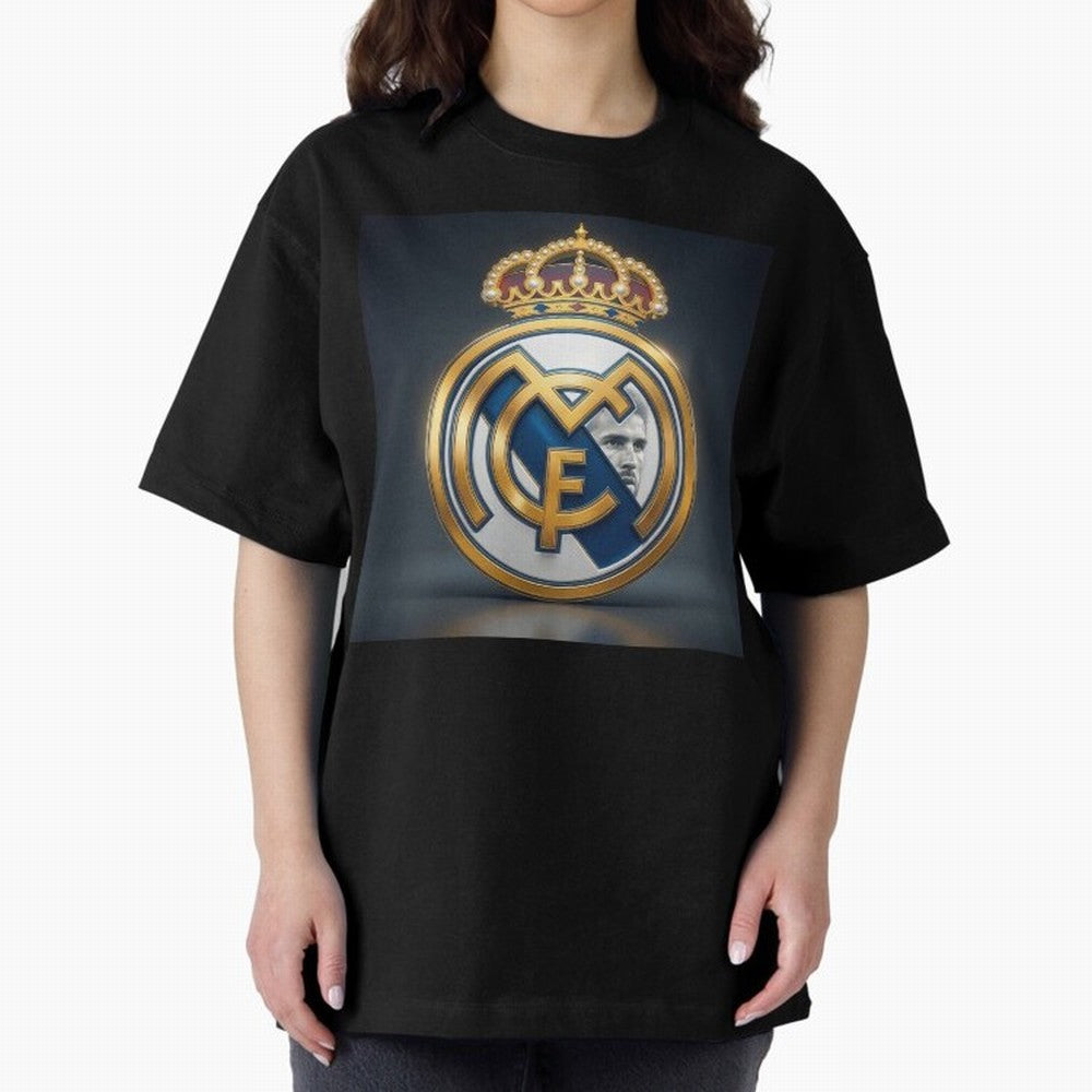 Figuras Madridistas Oversized T-Shirt Bring International Match Energy to FIFA World Cup 2026 Group Stage Inspired by Messi, Brazil Energy, Championship Spirit, Famous Goals, Roaring Crowds and International Football Unity; Great for Watch Parties,