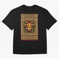 Portuguese Geometric Lion Portrait Oversized T-Shirt Celebrate Unforgettable Nights in FIFA World Cup 2026 Group Stage Celebrating Haaland, Netherlands Energy, Football History, Final Match Energy, Crowd Noise and Once in a Lifetime Moments; Made