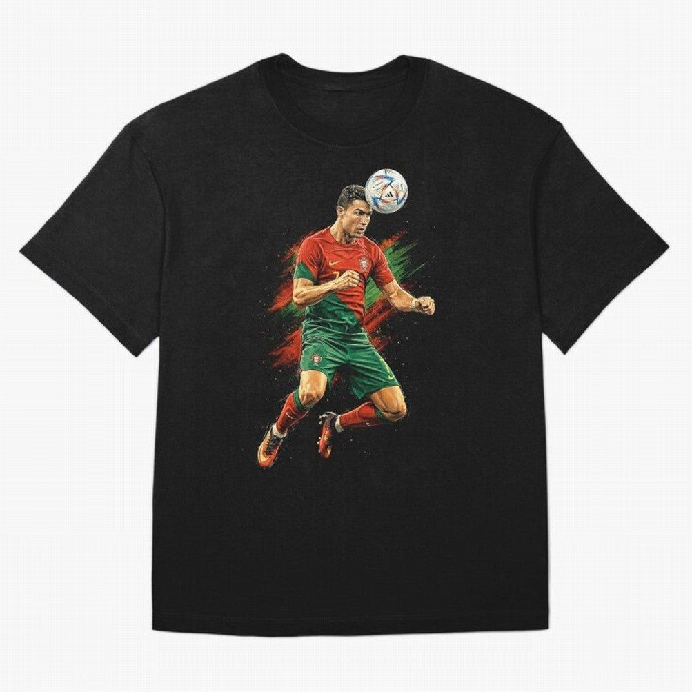 Cristiano Ronaldo Football Legend Oversized T-Shirt Refresh Global Football Passion for FIFA World Cup 2026 Group Stage, Filled with Messi, CR7 and Mbappe, Argentina and Brazil, Global Supporter Spirit, Legendary Goals, National Colors and