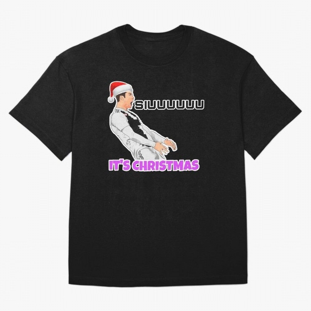 It¡¯s Christmas siuuu CR7 funny Oversized T-Shirt Step into Match Day Hype around FIFA World Cup 2026 USA Canada Mexico, Mbappe and Neymar, Spain and Netherlands, Match Day Excitement, Supporter Culture, Golden Goals and Global Football Passion;