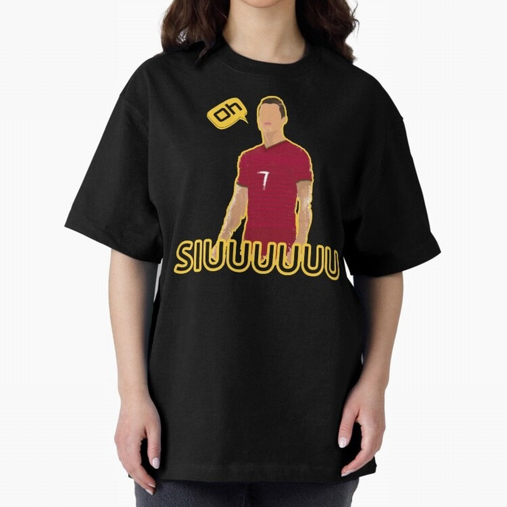 Oh siuuu CR7 funny Oversized T-Shirt Discover FIFA World Cup 2026 USA Canada Mexico Spirit, Centered on France and Portugal, Messi and Cristiano Ronaldo, Global Supporter Spirit, Legendary Goals, National Colors and Tournament Celebration; Ideal