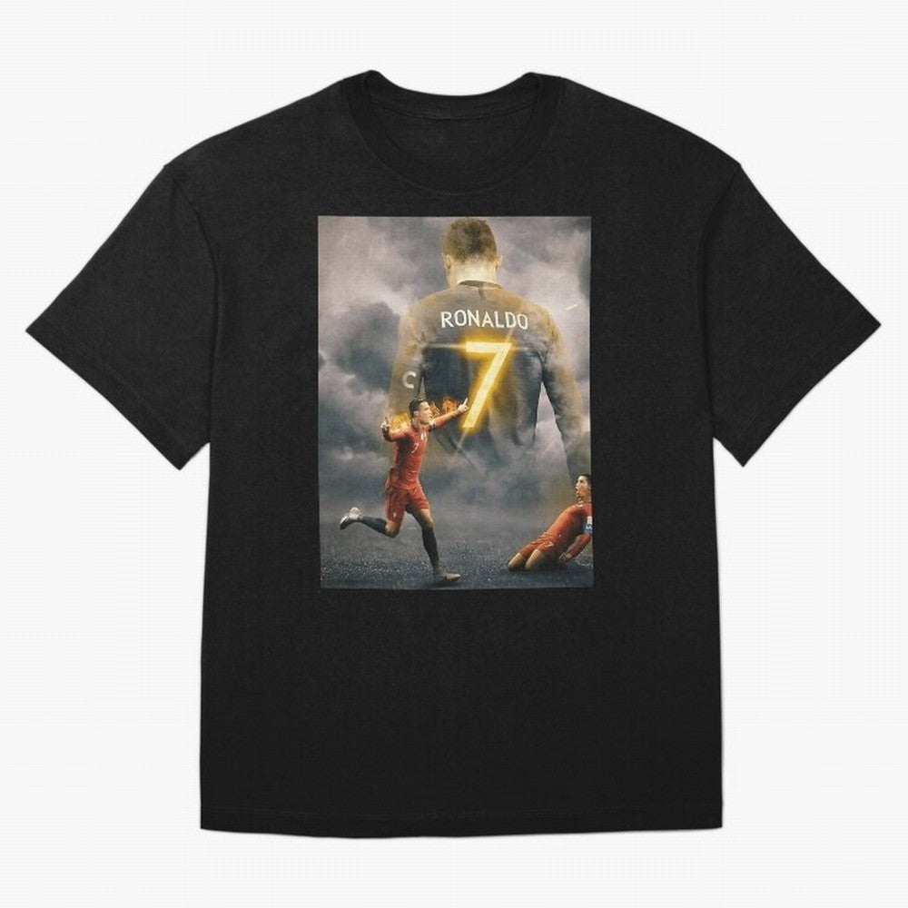 Aesthetic Ronaldo Poster Oversized T-Shirt Showcase FIFA World Cup 2026 Group Stage for Fans of Mbappe and Neymar and Brazil, Bringing Football History, Final Match Energy, Crowd Noise and Once in a Lifetime Moments; Made for Die Hard Supporters,