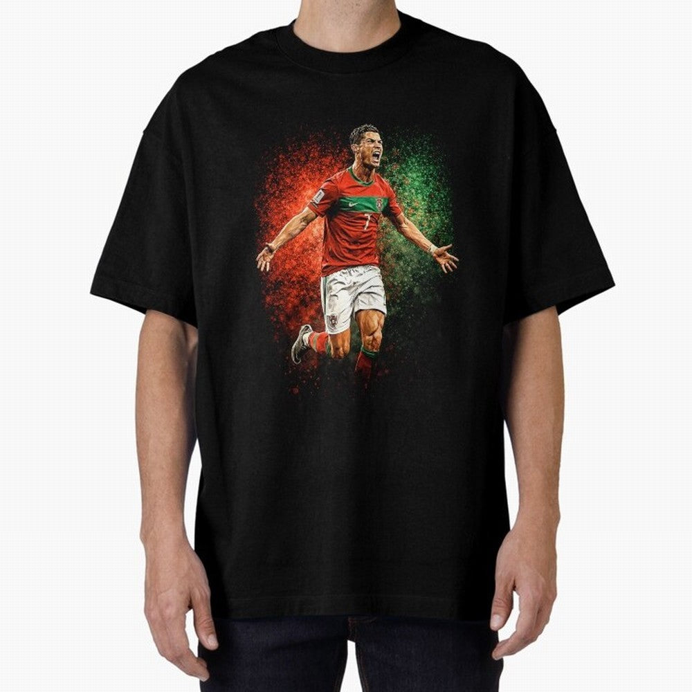 Cristiano Ronaldo Football Legend Oversized T-Shirt Refresh FIFA World Cup 2026 Filled with Mbappe and Neymar, England, France and Netherlands Energy, Stadium Memories, Football Loyalty, International Chants and Championship Tradition; Ideal for