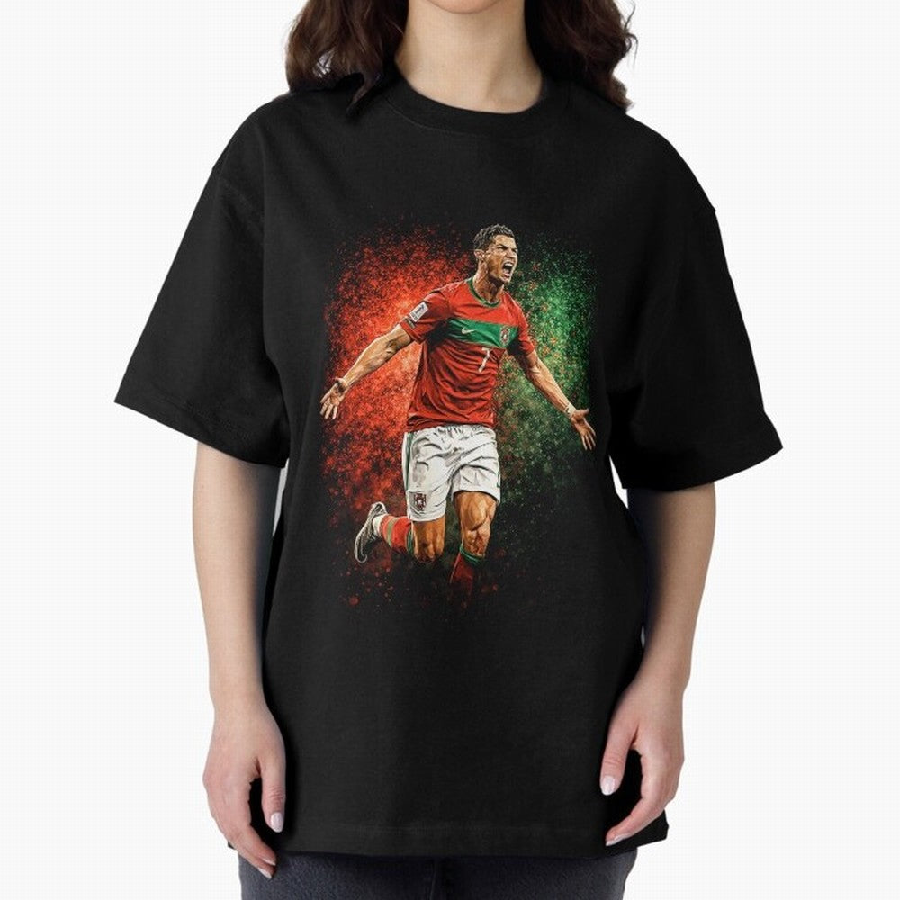 Cristiano Ronaldo Football Legend Oversized T-Shirt Refresh FIFA World Cup 2026 Filled with Mbappe and Neymar, England, France and Netherlands Energy, Stadium Memories, Football Loyalty, International Chants and Championship Tradition; Ideal for