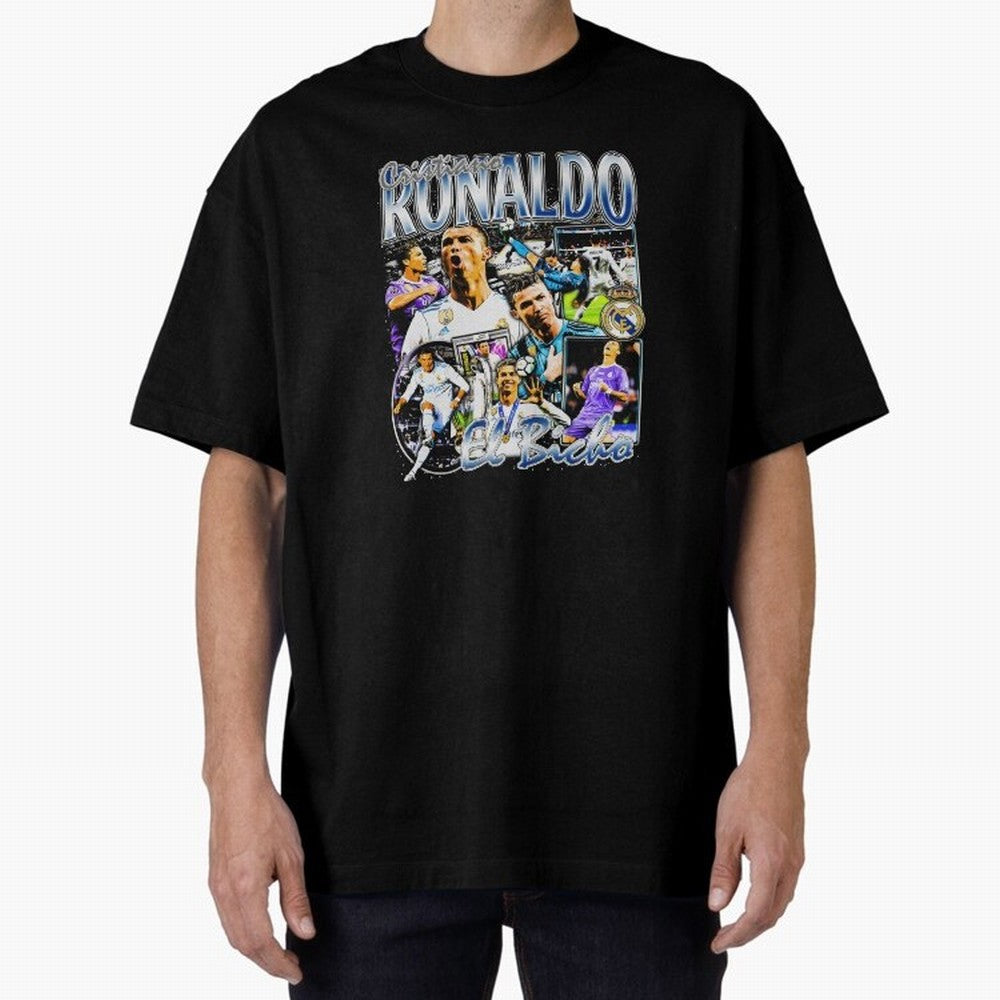 Cristiano Ronaldo El Bicho Oversized T-Shirt Bring World Football Passion into FIFA World Cup 2026 USA Canada Mexico Spirit, Featuring Spain, Cristiano Ronaldo, Football Festival Excitement, Trophy Ambitions, Country Rivalries and Star Player Buzz;