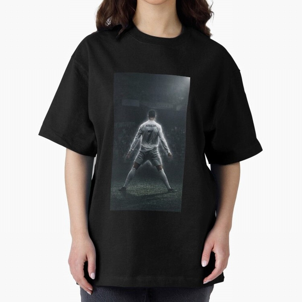 Cristiano Ronaldo Oversized T-Shirt Honor Football Greatness during FIFA World Cup 2026 Group Stage Spirit, Celebrating Netherlands, CR7, Vintage Soccer Flavor, Modern Football Stars, National Flags and Final Night Emotion; Perfect for Supporters