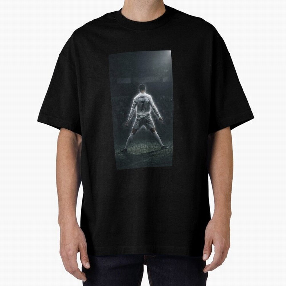 Cristiano Ronaldo Oversized T-Shirt Honor Football Greatness during FIFA World Cup 2026 Group Stage Spirit, Celebrating Netherlands, CR7, Vintage Soccer Flavor, Modern Football Stars, National Flags and Final Night Emotion; Perfect for Supporters