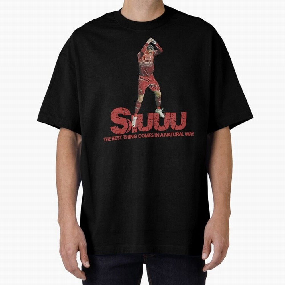 Cr7 Ronaldo Siuuu Oversized T-Shirt Create FIFA World Cup 2026 for Fans of Neymar and Germany, Bringing Vintage Soccer Flavor, Modern Football Stars, National Flags and Final Night Emotion; Ideal for Football Dads, Football Moms, Friends,