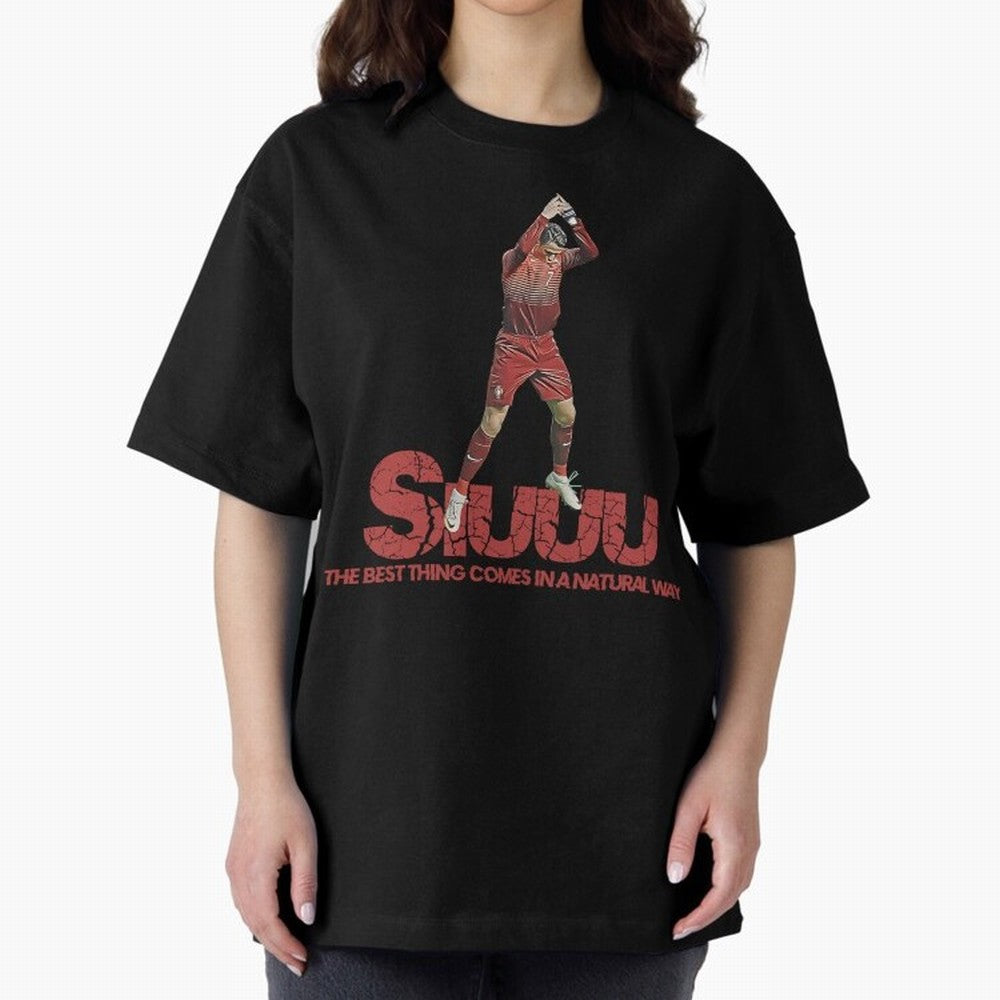 Cr7 Ronaldo Siuuu Oversized T-Shirt Create FIFA World Cup 2026 for Fans of Neymar and Germany, Bringing Vintage Soccer Flavor, Modern Football Stars, National Flags and Final Night Emotion; Ideal for Football Dads, Football Moms, Friends,