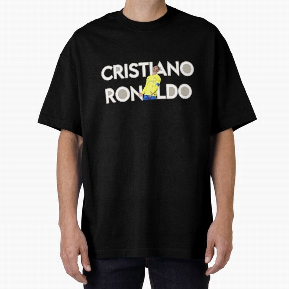 Cristiano Ronaldo Oversized T-Shirt Capture Stadium Memories from Global Football Passion for FIFA World Cup 2026 USA Canada Mexico, Centered on Mbappe, Brazil, Portugal and Argentina, Global Supporter Spirit, Legendary Goals, National Colors and