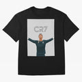 Cristiano Ronaldo CR7 Juventus T-shirt Design Oversized T-Shirt Bring Trophy Dreams to FIFA World Cup 2026 Group Stage Spirit, Centered on Brazil, Portugal and Argentina, Haaland, Vintage Soccer Flavor, Modern Football Stars, National Flags and
