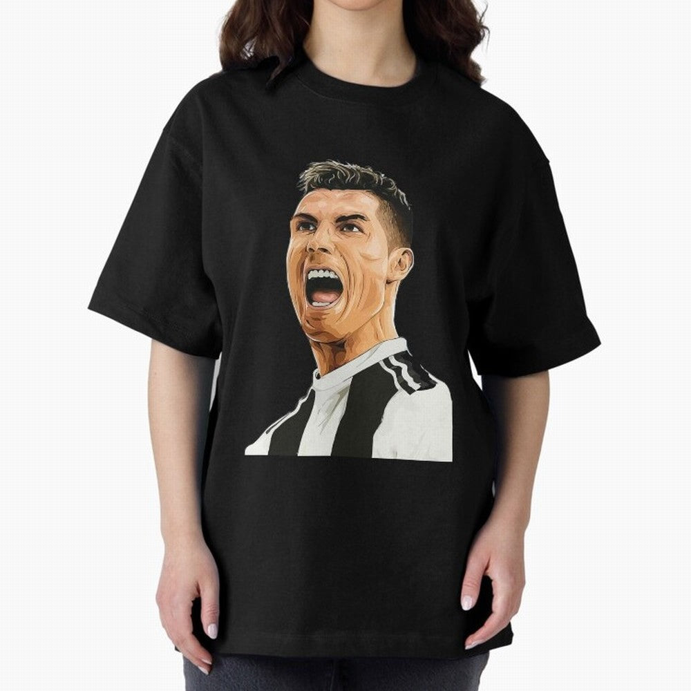 Cristiano Ronaldo Cristiano Ronaldo CR7 Oversized T-Shirt Upgrade Global Football Passion for FIFA World Cup 2026 USA Canada Mexico, Highlighting Cristiano Ronaldo, Haaland and CR7, England, France and Netherlands, Supporter Pride, Iconic