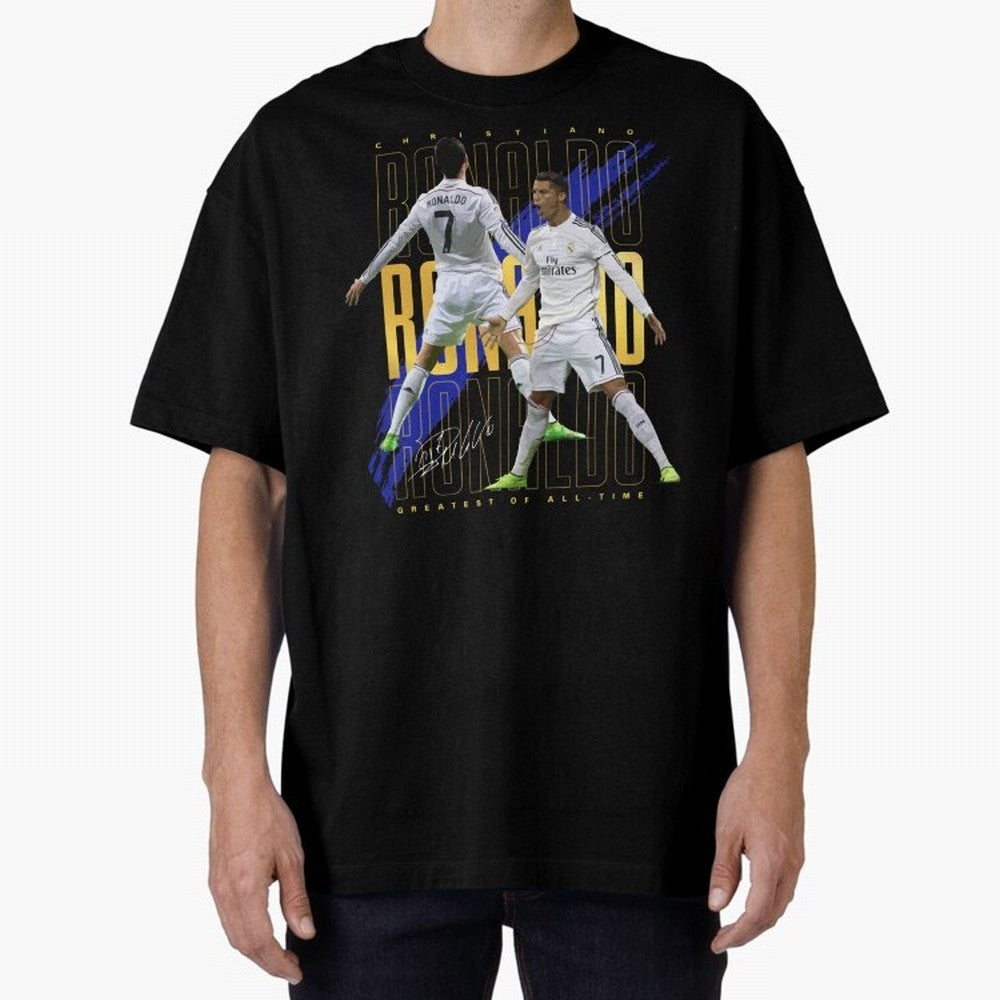 Cristiano Ronaldo Suuiii! Greatest Of All Time Oversized T-Shirt Bring Retro Soccer Energy to FIFA World Cup 2026 USA Canada Mexico Spirit, Inspired by Portugal, Spain and Germany, Mbappe and Neymar, Soccer Culture, Superstar Moments, National Team