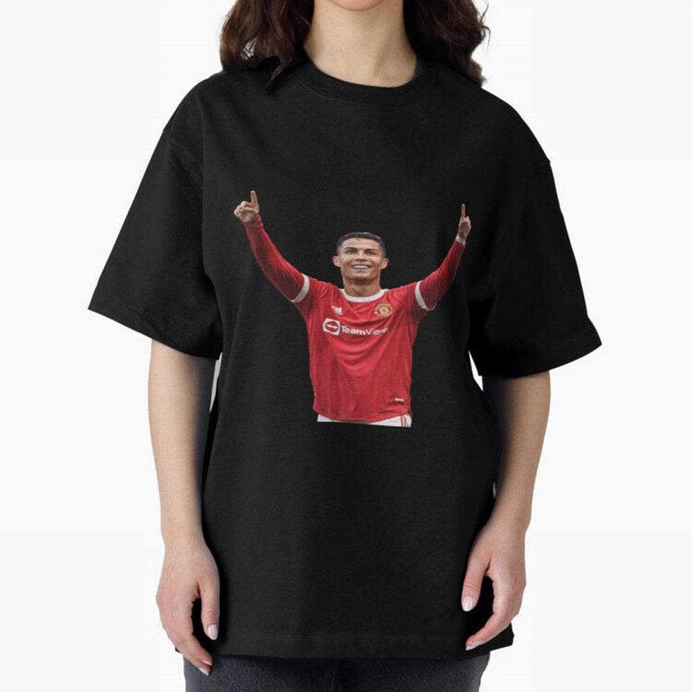 Crisitano Ronaldo Manchester United Oversized T-Shirt Honor Football Greatness during FIFA World Cup 2026 Made for Cristiano Ronaldo, Haaland and CR7, Spain Energy, Tournament Hype, Historic Matchups, Family Viewing Parties and Global Sports Pride;