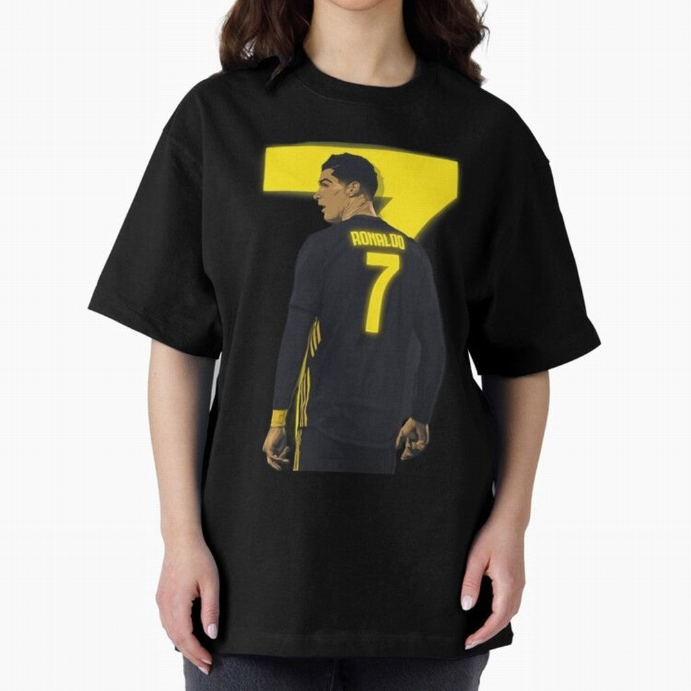 CR7 cristiano ronaldo logo Oversized T-Shirt Relive Legendary Nights from the FIFA World Cup 2026 USA Canada Mexico Journey through Messi Highlights, Argentina, France and Brazil Pride, Vintage Soccer Flavor, Modern Football Stars, National Flags