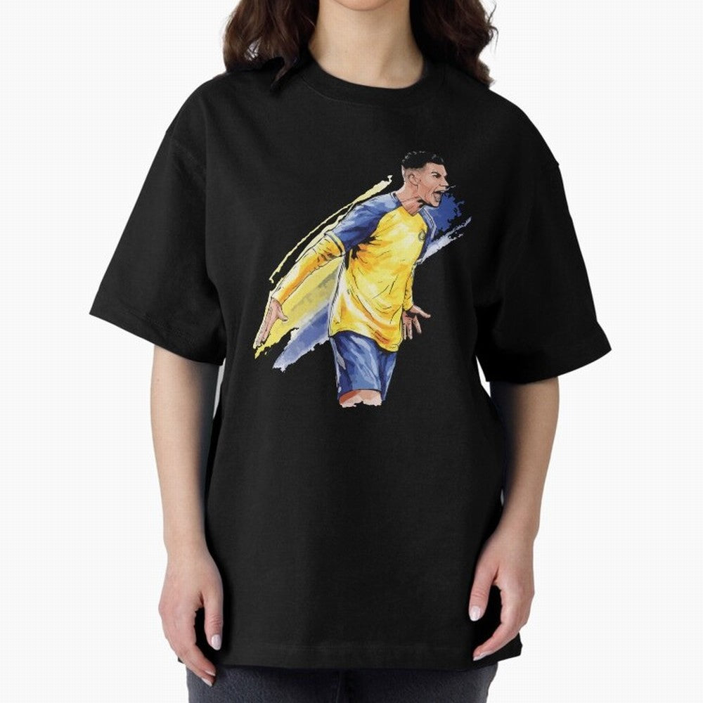 Ronaldo Al-Nassr 2022 Oversized T-Shirt Honor Football Greatness during Global Football Passion for FIFA World Cup 2026, Highlighting Cristiano Ronaldo, Haaland and CR7, England, Champion Mindset, Group Stage Buzz, Knockout Tension and Passionate