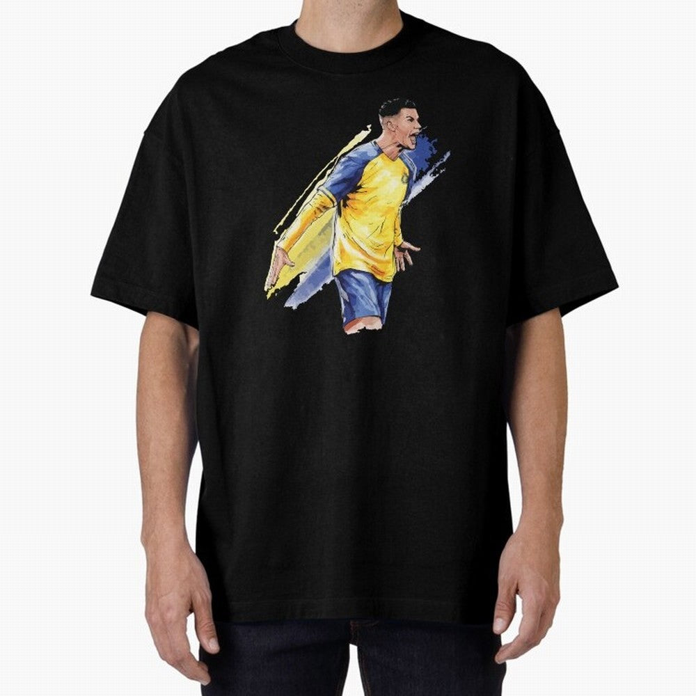 Ronaldo Al-Nassr 2022 Oversized T-Shirt Honor Football Greatness during Global Football Passion for FIFA World Cup 2026, Highlighting Cristiano Ronaldo, Haaland and CR7, England, Champion Mindset, Group Stage Buzz, Knockout Tension and Passionate