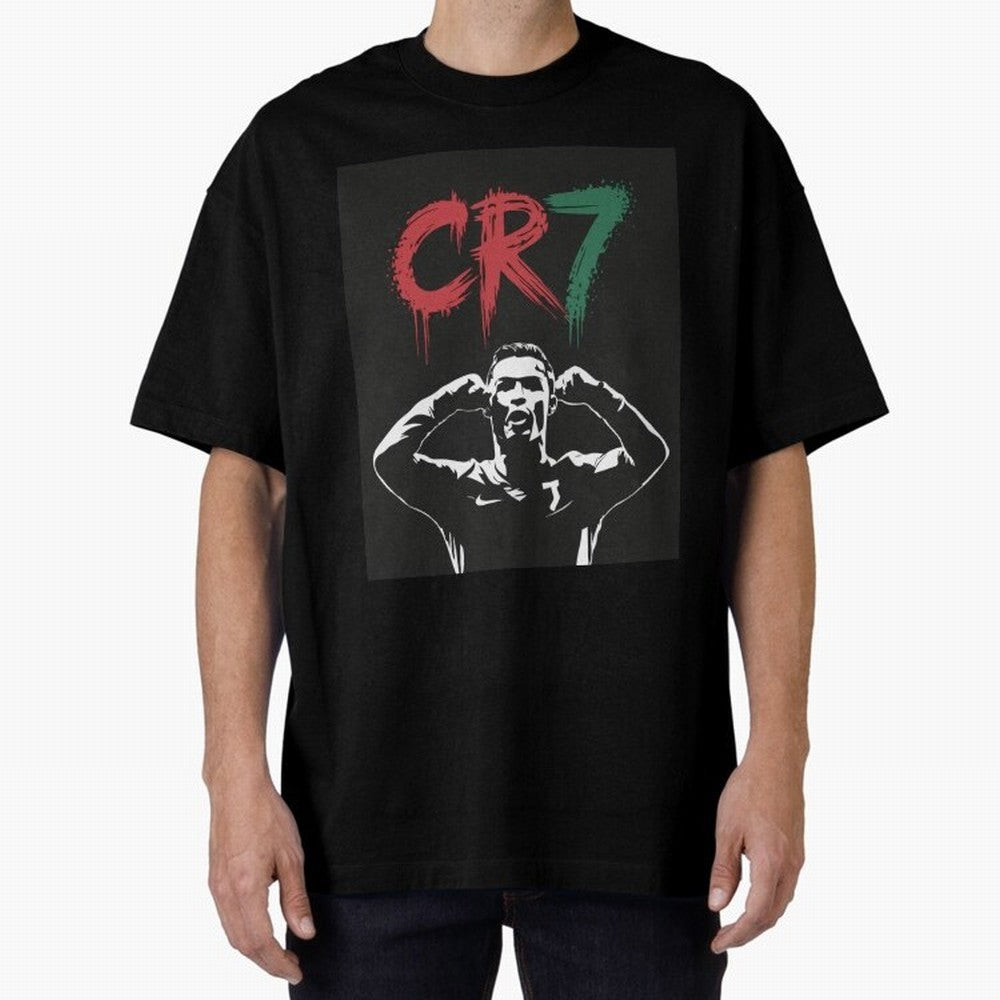 Cristiano Ronaldo CR7 T-shirt Design Oversized T-Shirt Share the Excitement of FIFA World Cup 2026 Group Stage for Fans of Messi and Brazil, Bringing Football Passion, Legendary Performances, Festival Vibes and Supporter Community; Made for Die