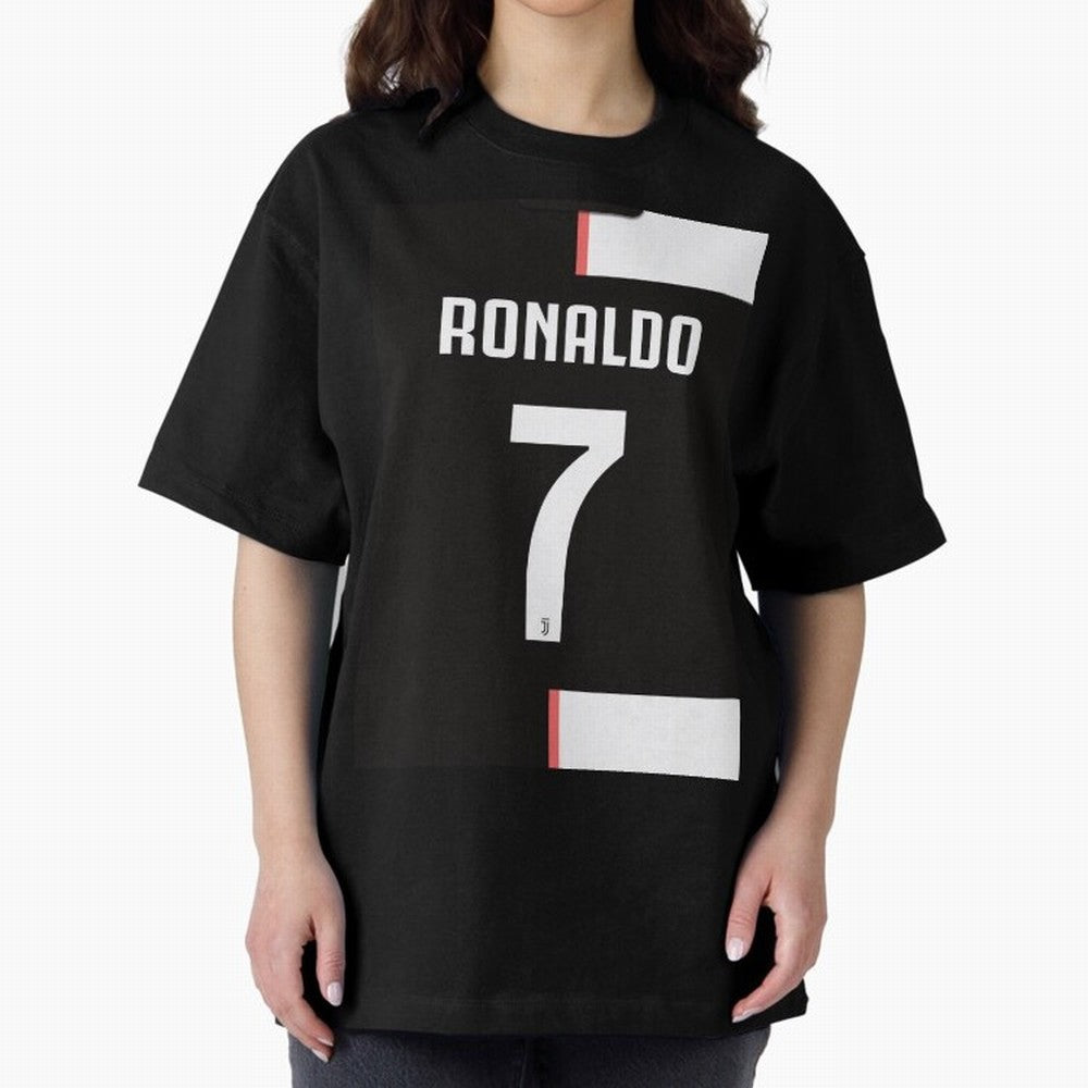 Ronaldo 7 Juventus 19-20 Retro Jersey Oversized T-Shirt Fuel Global Football Passion for FIFA World Cup 2026 USA Canada Mexico, Capturing Mbappe and Neymar, Portugal, Spain and Germany, Football Passion, Legendary Performances, Festival Vibes and