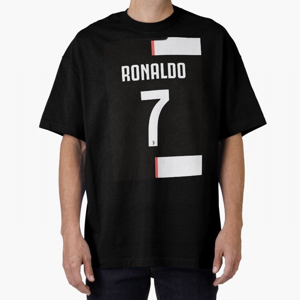 Ronaldo 7 Juventus 19-20 Retro Jersey Oversized T-Shirt Fuel Global Football Passion for FIFA World Cup 2026 USA Canada Mexico, Capturing Mbappe and Neymar, Portugal, Spain and Germany, Football Passion, Legendary Performances, Festival Vibes and