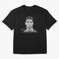 Cristiano Ronaldo T-Shirt Big Face Young Ronaldo - Black and White Oversized T-Shirt Spotlight FIFA World Cup 2026 Group Stage Spirit, Centered on Spain and Netherlands, Messi, Game Day Rituals, Football Legends, Country Pride and the Road to the
