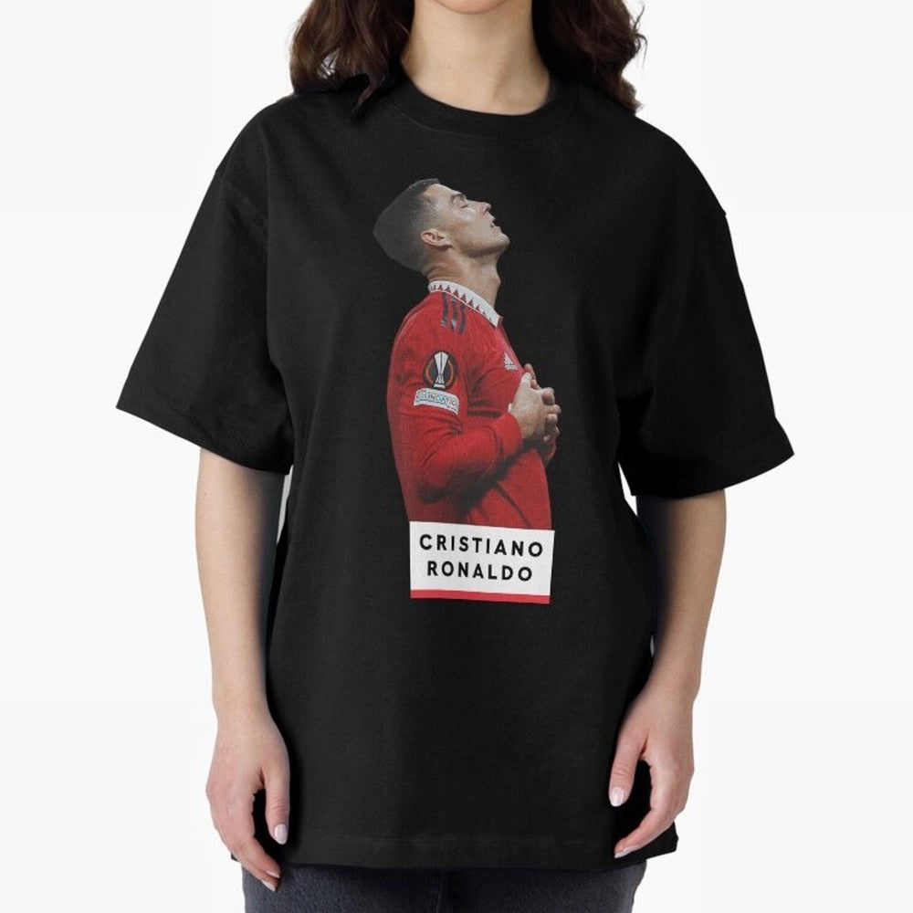 New Celebration Ronaldo Oversized T-Shirt Honor Champions and Dreams in FIFA World Cup 2026 Group Stage Spirit, Centered on Germany, CR7 and Messi, Champion Mindset, Group Stage Buzz, Knockout Tension and Passionate Fan Culture; Ideal for Football
