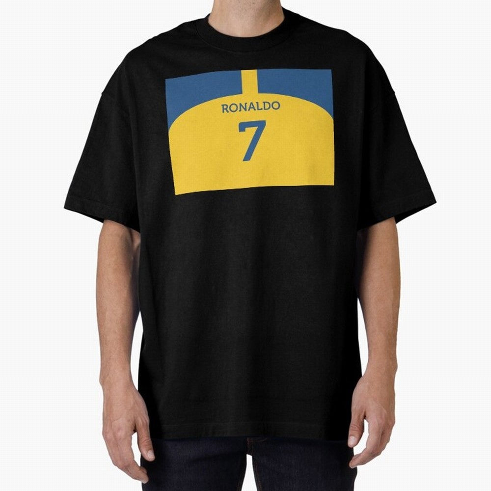 Cristiano Ronaldo Al Nassr Fc Oversized T-Shirt Follow the Final Road of Global Football Passion for FIFA World Cup 2026 Group Stage, Featuring Cristiano Ronaldo, Haaland and CR7, Spain, Supporter Pride, Iconic Celebrations, Legendary Names and