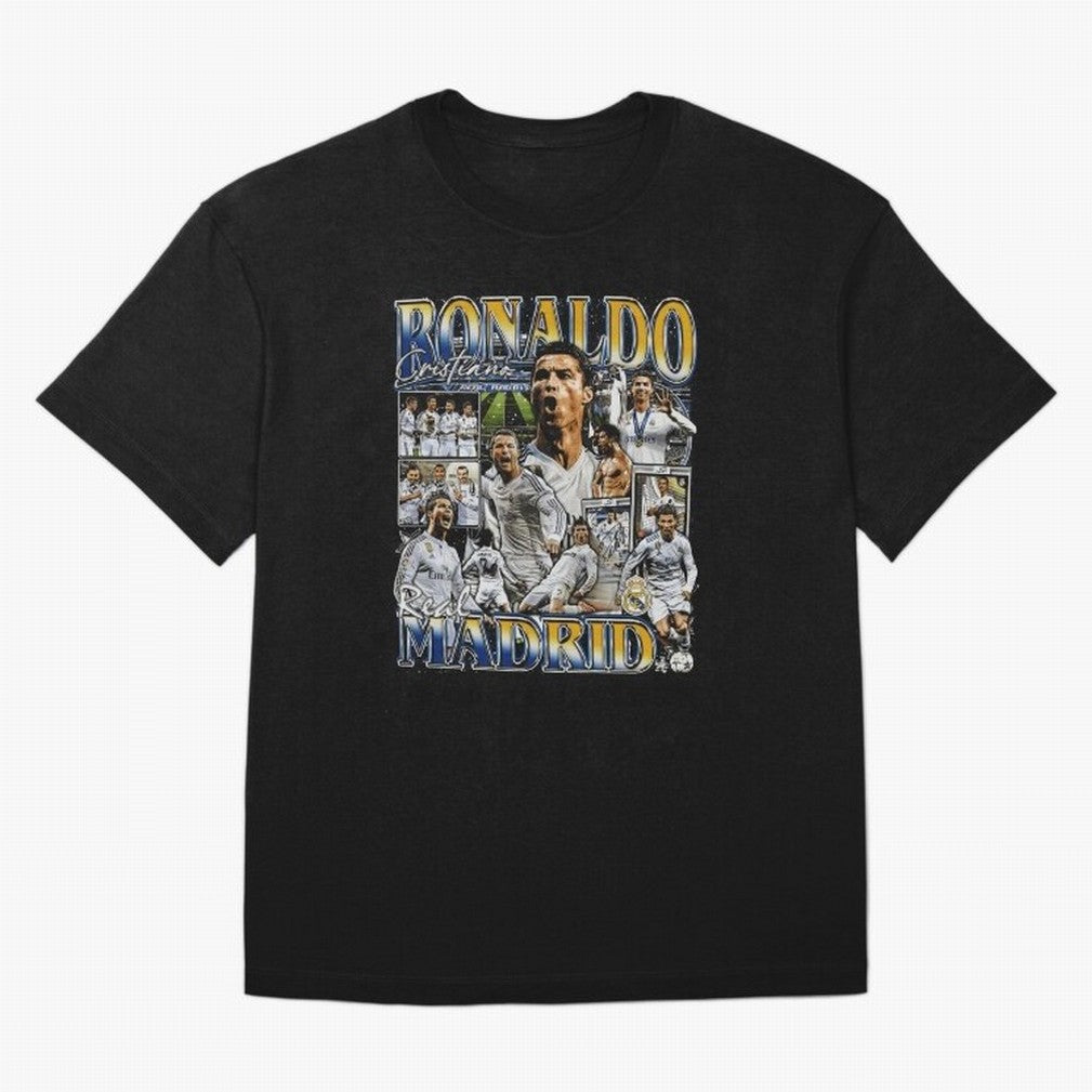 Cristiano Ronaldo Real Vintage Bootleg Oversized T-Shirt Bring a Champion Mindset to FIFA World Cup 2026 Group Stage for Fans of Haaland and Mbappe and Portugal, Bringing Game Day Rituals, Football Legends, Country Pride and the Road to the Final;
