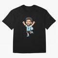 Cute Football Champion Cartoon Design Oversized T-Shirt Relive the Noise and Pride of the FIFA World Cup 2026 USA Canada Mexico Journey through Cristiano Ronaldo Highlights, Netherlands Pride, Sports Nostalgia, International Competition, Famous