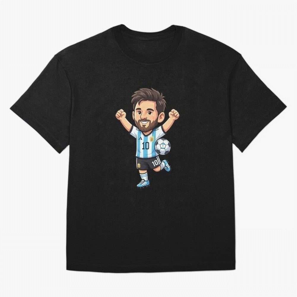 Cute Football Champion Cartoon Design Oversized T-Shirt Relive the Noise and Pride of the FIFA World Cup 2026 USA Canada Mexico Journey through Cristiano Ronaldo Highlights, Netherlands Pride, Sports Nostalgia, International Competition, Famous