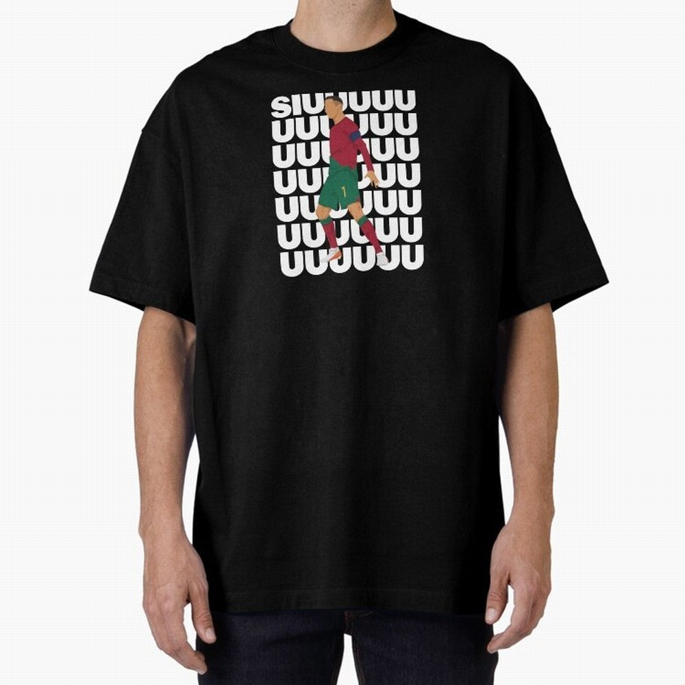 SIUUUUUU! Ronaldo Oversized T-Shirt Live the Energy of Global Football Passion for FIFA World Cup 2026 Group Stage, Built around Haaland, Brazil, Sports Nostalgia, International Competition, Famous Players and Unforgettable Victories; Made for
