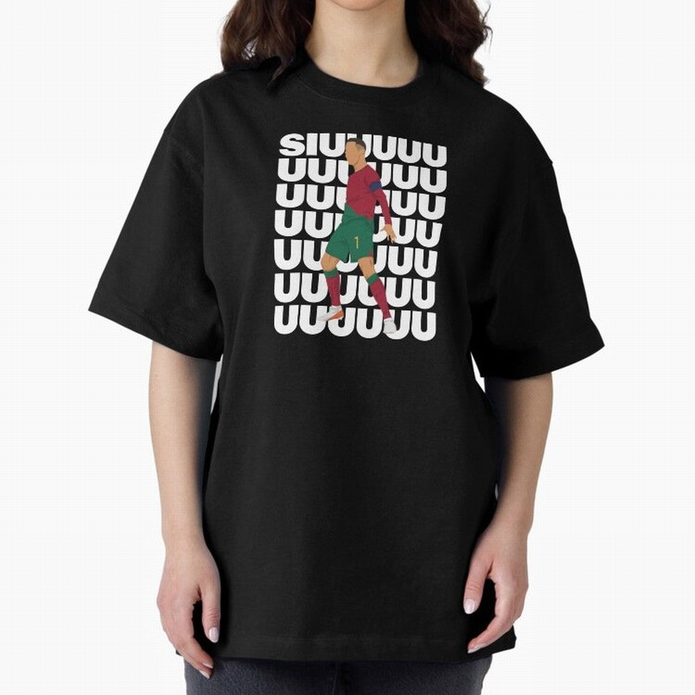 SIUUUUUU! Ronaldo Oversized T-Shirt Live the Energy of Global Football Passion for FIFA World Cup 2026 Group Stage, Built around Haaland, Brazil, Sports Nostalgia, International Competition, Famous Players and Unforgettable Victories; Made for