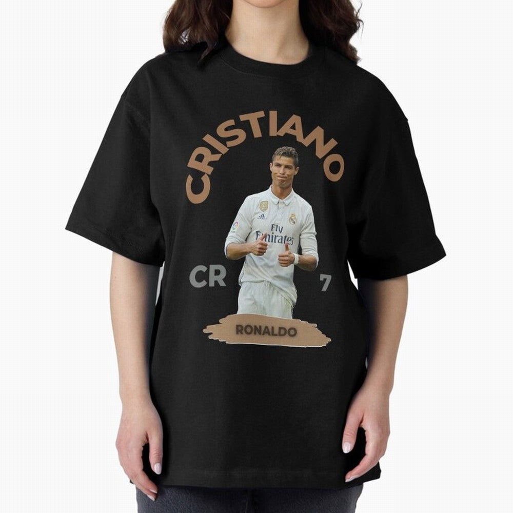 Essential Cristiano Ronaldo Siuuu Oversized T-Shirt Make Every Match About Global Football Passion for FIFA World Cup 2026, with Mbappe and Neymar, England, France and Netherlands, Championship Spirit, Famous Goals, Roaring Crowds and International