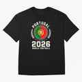 Portugal 2026 World Football Oversized T-Shirt Honor the Football Icons of FIFA World Cup 2026 for Fans of Cristiano Ronaldo and Germany, Bringing Football Festival Excitement, Trophy Ambitions, Country Rivalries and Star Player Buzz; Ideal for