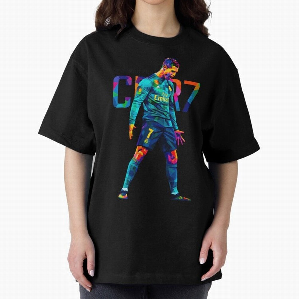 Ronaldo Cr7 Wpap Art Oversized T-Shirt Celebrate Classic Football Spirit in Match Day Hype around FIFA World Cup 2026, Messi and Cristiano Ronaldo, Argentina and Brazil, Football History, Final Match Energy, Crowd Noise and Once in a Lifetime