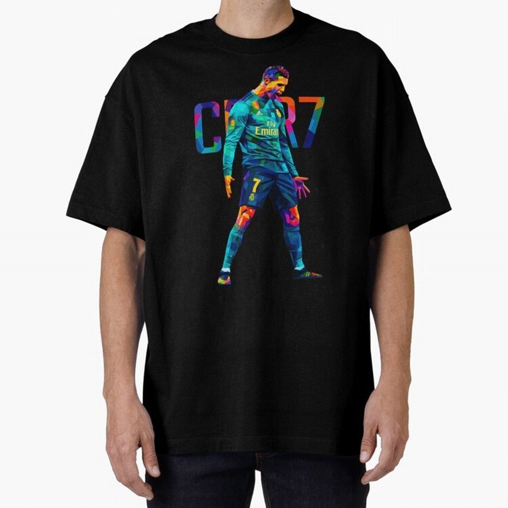Ronaldo Cr7 Wpap Art Oversized T-Shirt Celebrate Classic Football Spirit in Match Day Hype around FIFA World Cup 2026, Messi and Cristiano Ronaldo, Argentina and Brazil, Football History, Final Match Energy, Crowd Noise and Once in a Lifetime