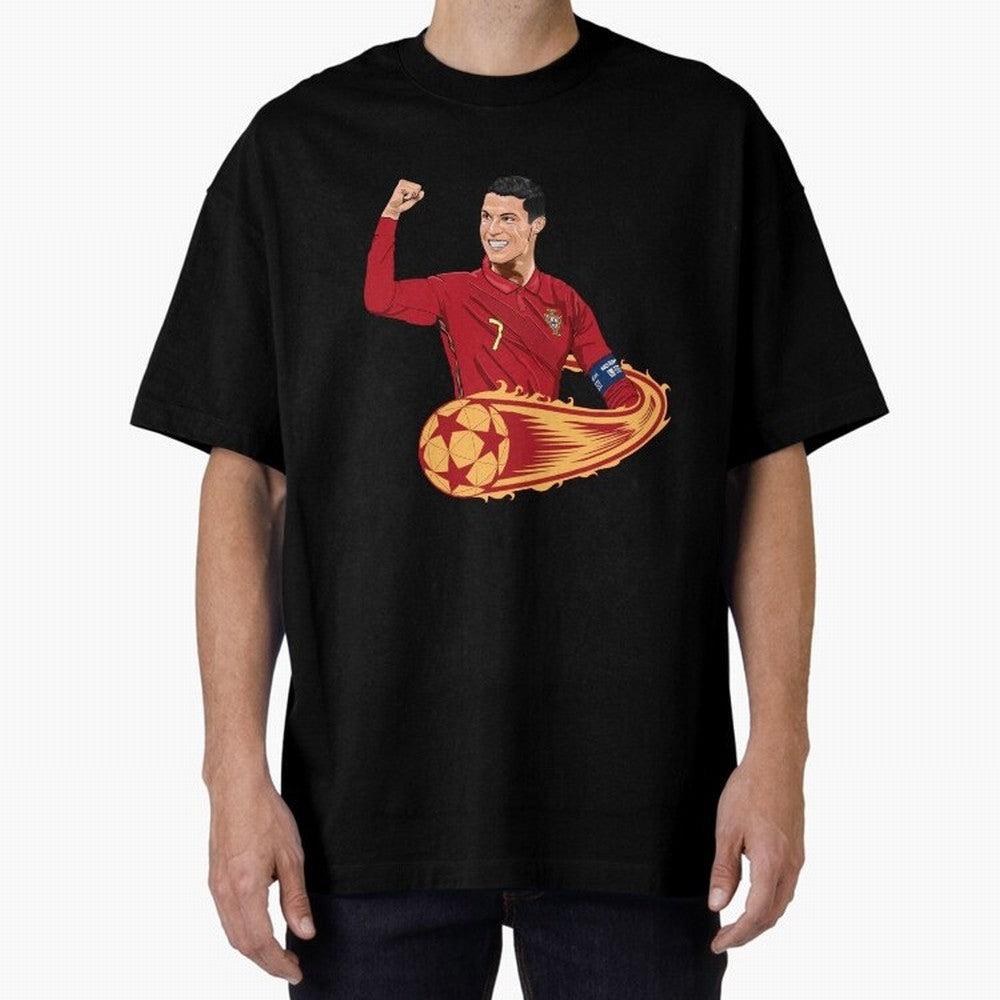 Cristiano Ronaldo drawing Oversized T-Shirt Feel the Heartbeat of Match Day Hype around FIFA World Cup 2026 Group Stage, Neymar, Haaland and Cristiano Ronaldo, Netherlands, Tournament Hype, Historic Matchups, Family Viewing Parties and Global