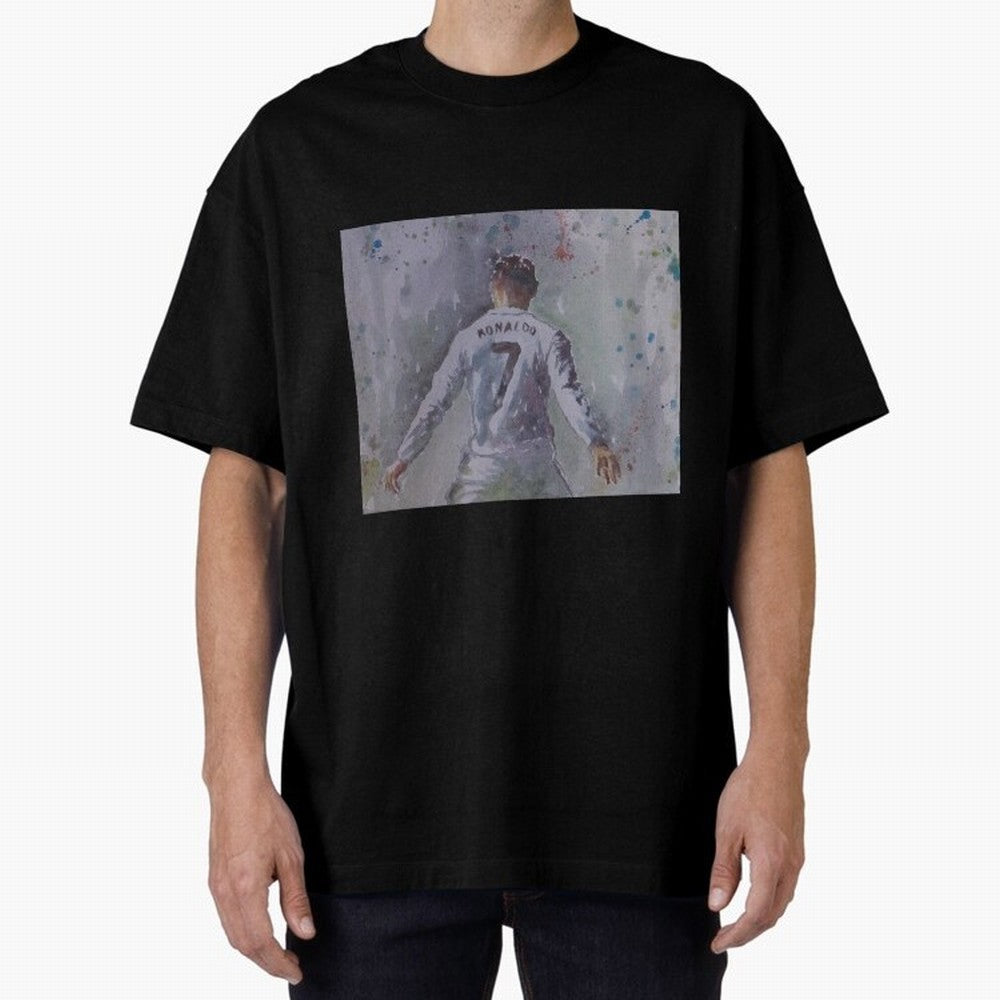 Cristiano Ronaldo - Portrait 2 Oversized T-Shirt Celebrate the Road through the FIFA World Cup 2026 Journey through Haaland Highlights, Netherlands Pride, Global Supporter Spirit, Legendary Goals, National Colors and Tournament Celebration; Perfect