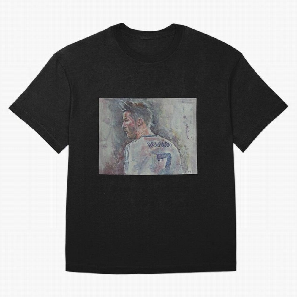 Cristiano Ronaldo - Portrait 1 Oversized T-Shirt Carry the Dream of FIFA World Cup 2026 Group Stage Capturing Haaland and Mbappe, Argentina Energy, Champion Mindset, Group Stage Buzz, Knockout Tension and Passionate Fan Culture; Ideal for Football