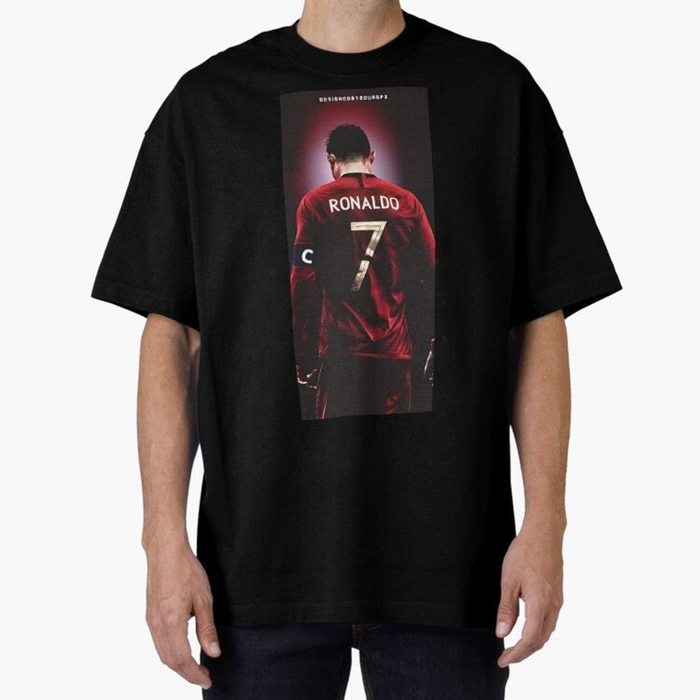 Cristiano Ronaldo Oversized T-Shirt Show Match Day Excitement for Global Football Passion for FIFA World Cup 2026, Connected to Haaland, Germany, Football History, Final Match Energy, Crowd Noise and Once in a Lifetime Moments; Built for Supporters