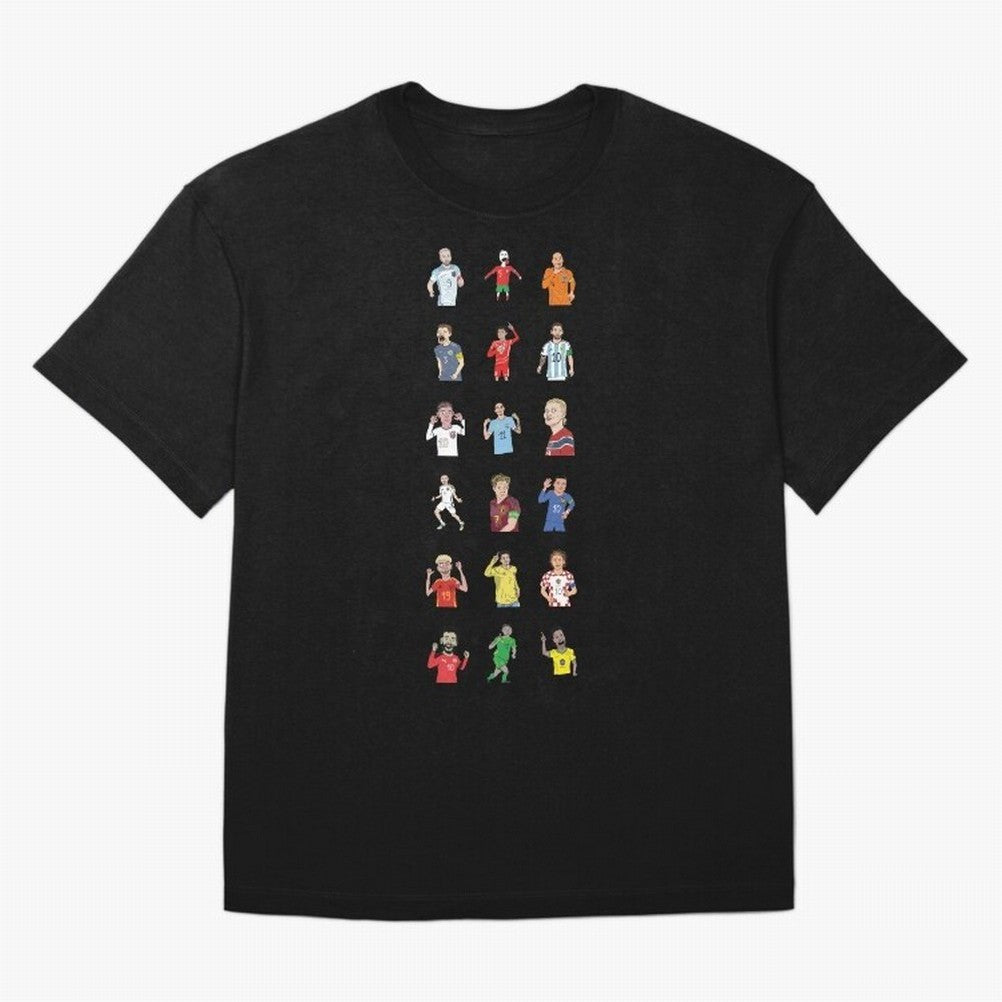 Badly Drawn Footballers Oversized T-Shirt Celebrate Every Goal in Match Day Hype around FIFA World Cup 2026 USA Canada Mexico, Messi and Cristiano Ronaldo, France and Portugal, Goal Celebration Energy, Supporter Heritage, Football Icons and