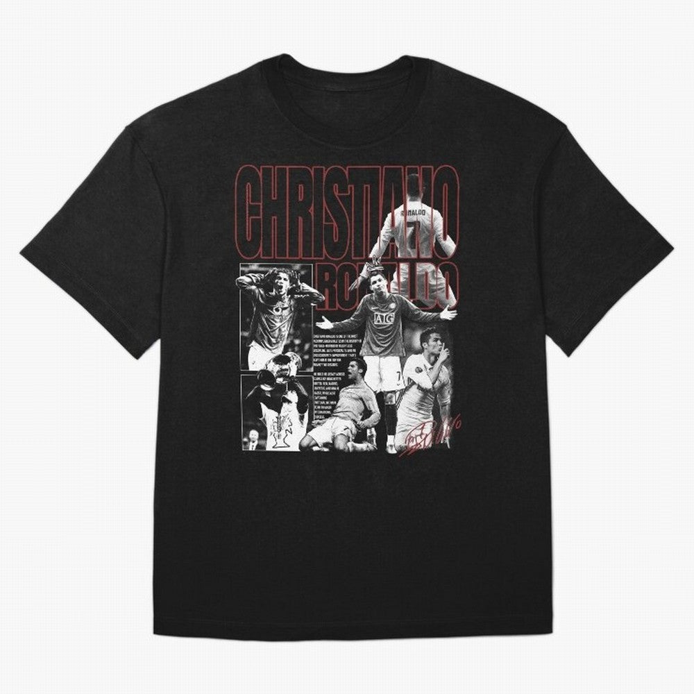 Cristiano Ronaldo Vintage Graphic Oversized T-Shirt Celebrate the Stars of Match Day Hype around FIFA World Cup 2026 Group Stage, Neymar, Haaland and Cristiano Ronaldo, Germany, Supporter Pride, Iconic Celebrations, Legendary Names and Global Match
