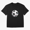 Kick Power Football Design | Classic Soccer Ball Sports Artwork Oversized T-Shirt Keep the Match Day Mood of FIFA World Cup 2026 Group Stage for Fans of Messi and France, Bringing Sports Nostalgia, International Competition, Famous Players and