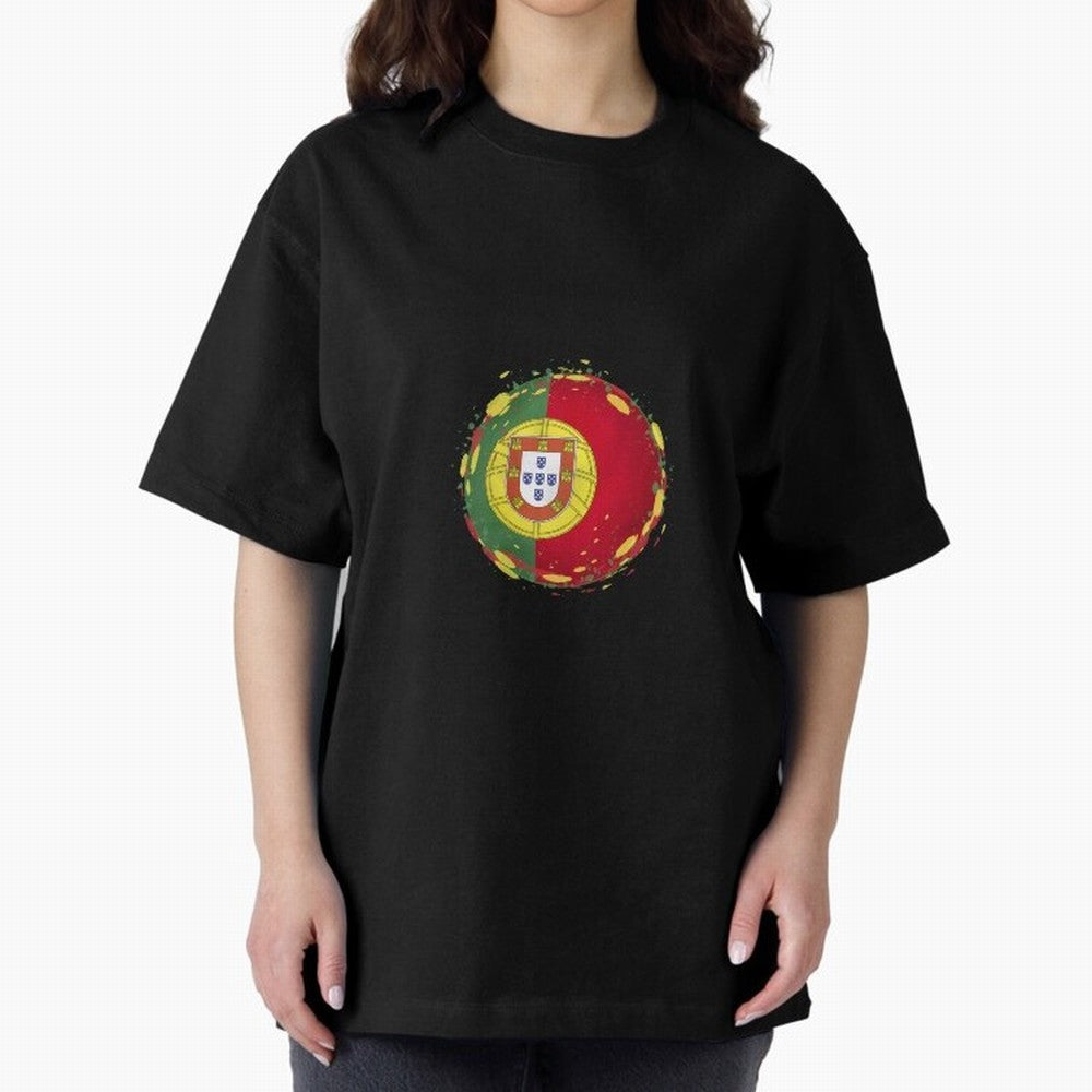 Portugal Oversized T-Shirt Celebrate National Team Dreams in FIFA World Cup 2026 Group Stage for Fans of Cristiano Ronaldo and Spain and Netherlands, Bringing Classic Soccer Heritage, Championship Pressure, Fan Loyalty and International Pride;