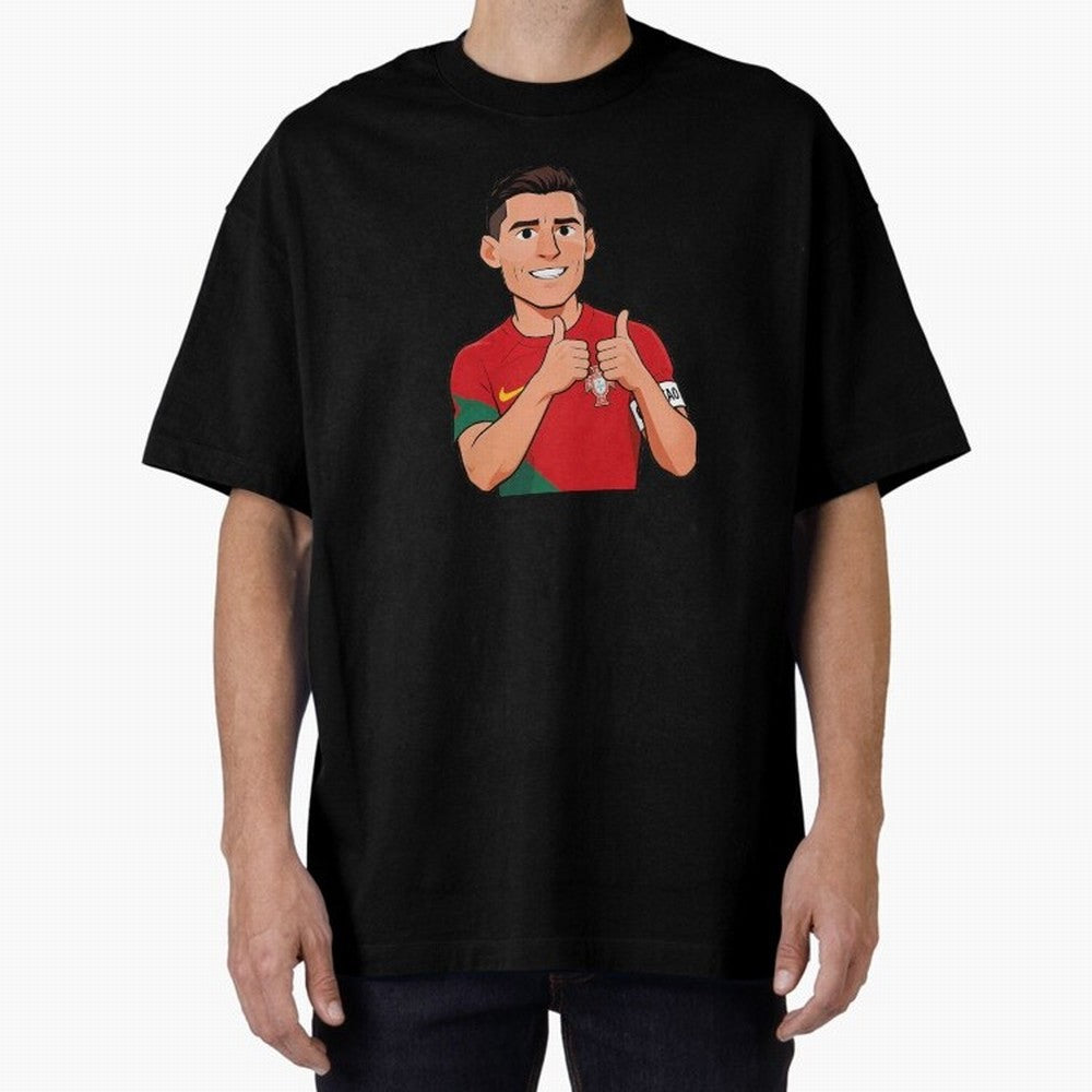 World CUP Cristiano Oversized T-Shirt Join Supporters Worldwide for the FIFA World Cup 2026 Journey through Cristiano Ronaldo Highlights, Germany Pride, Retro Football Energy, Iconic Rivalries, Trophy Chase Drama and Stadium Atmosphere; Perfect for