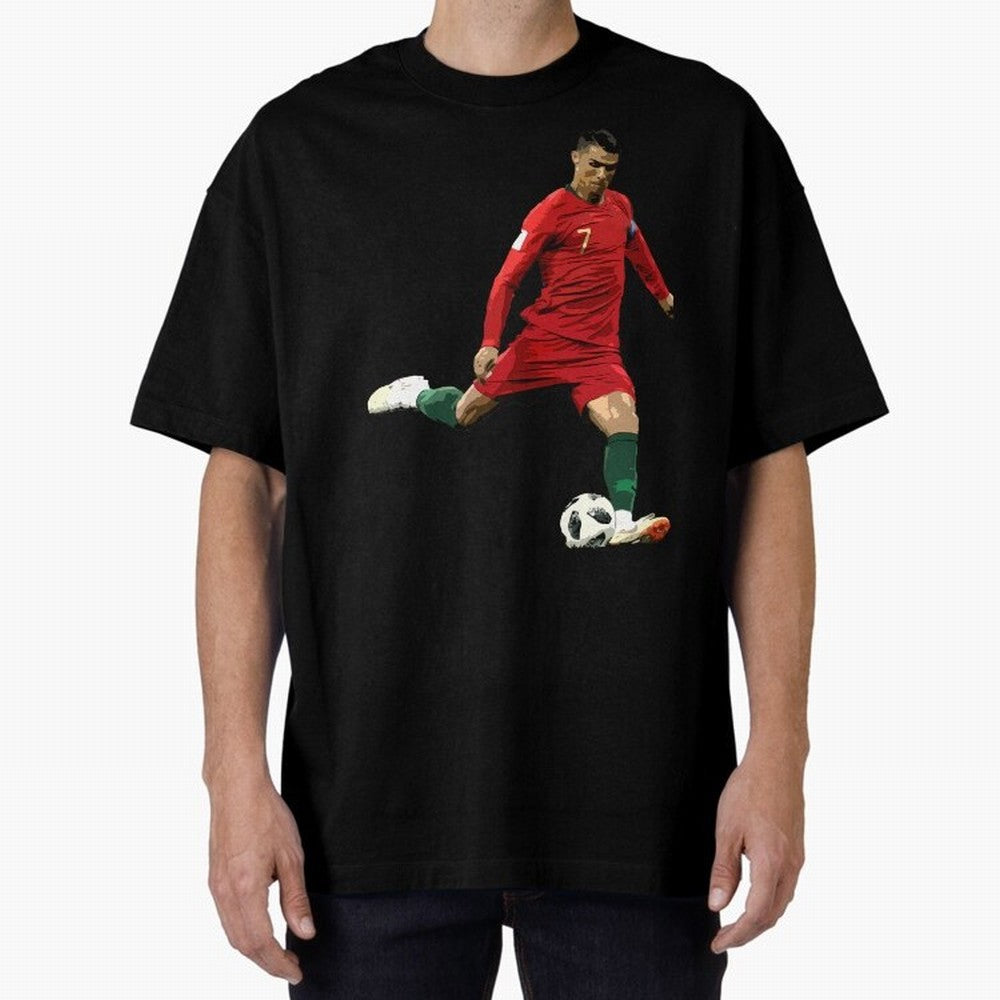 Cristiano Ronaldo Oversized T-Shirt Celebrate Fan Favorites in FIFA World Cup 2026 USA Canada Mexico Filled with Messi, France and Portugal Energy, Tournament Hype, Historic Matchups, Family Viewing Parties and Global Sports Pride; Great for