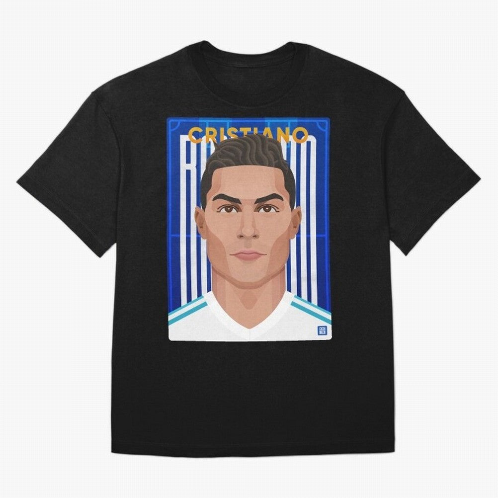 Cristiano Ronaldo (RM) | The Commander Oversized T-Shirt Celebrate Soccer Greatness during FIFA World Cup 2026 for Fans of Messi and Brazil, Bringing Retro Football Energy, Iconic Rivalries, Trophy Chase Drama and Stadium Atmosphere; Ideal for